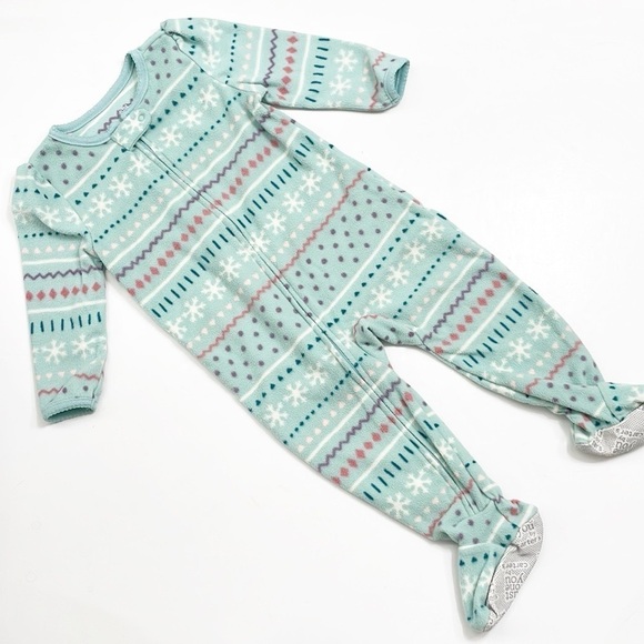 Carter's baby girls winter fleece footed sleeper - Picture 1 of 3